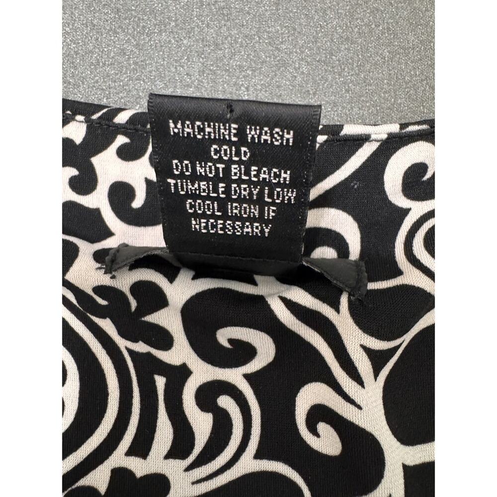 Glamour Black White Patterned Sleeveless Midi Dress Size 16 - Picture 8 of 11